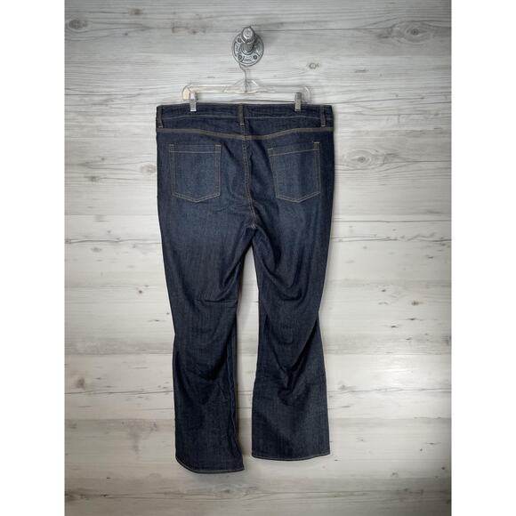 NY&C New York & Company Jeans Womens 18 Dark Wash Low Rise Bootcut Curvy Denim - Picture 7 of 13